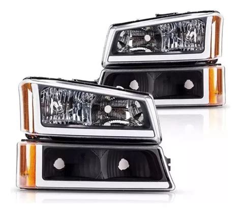 Faros Y Cuartos Led Cheyenne Silverado Fondo Negro Env O Gratis