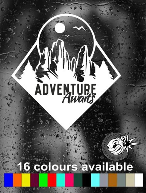 Adventure Vinyl Sticker Camper Van Motorhome Decal Camping Laptop