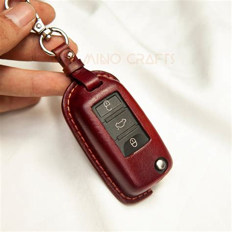 Volkswagen Key Fob Cover Burgundy Leather Key Case Handmade Etsy