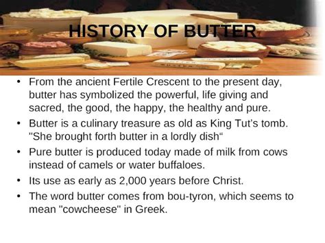 Ppt History Of Butter From The Ancient Fertile Crescent To The