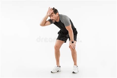 Portrait Of A Exhausted Sweaty Half Naked African Sportsman Stock Photo Image Of Jogger