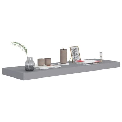 Lisa Boutique Tag Re Murale Flottante Gris X X Cm Mdf