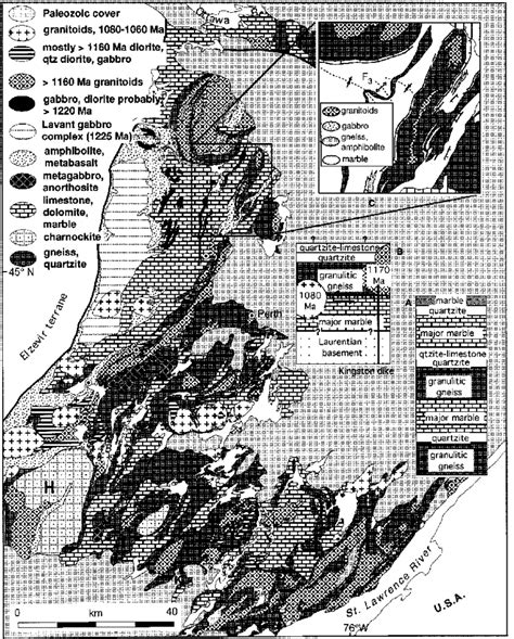 Geologic Sketch Map Of Frontenac Terrane Between St Lawrence And