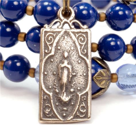 Blue Swarovski Scapular Full Rosary Wrap Bracelet The Catholic Company®