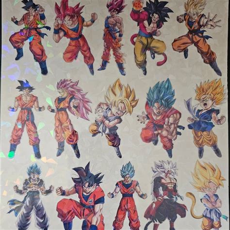 Goku Super Saiyan Stickers Etsy