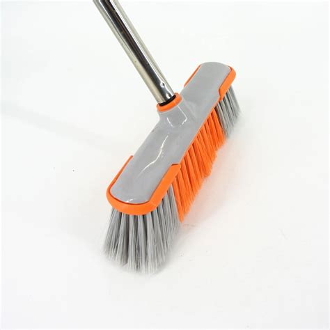 Plastic Indoor Sweeping Floor Broom With Cm Stainless Steel Long