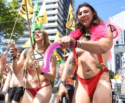 Scantily Clad Extinction Rebellion Protesters Bare It All As They Take