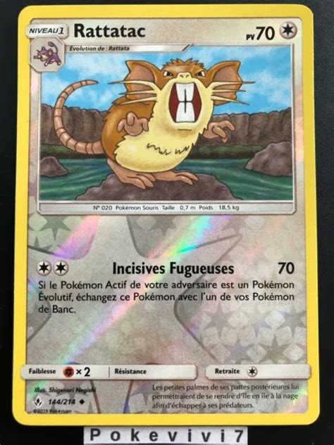 CARTE POKEMON RATTATAC 144 214 REVERSE Soleil Et Lune 10 SL10 FR NEUF