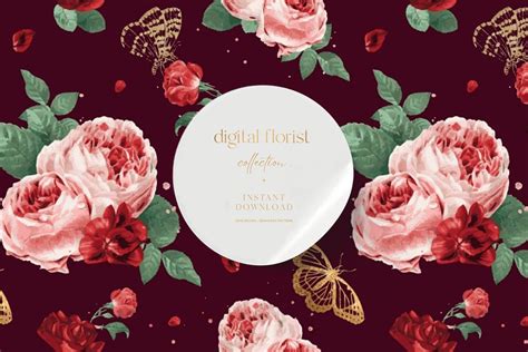 Floral Pattern, Floral Digital Paper Graphic by Digital Florist · Creative Fabrica