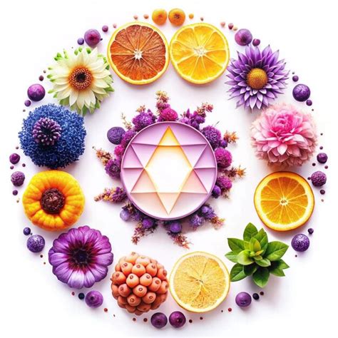 Floral And Fruit Mandalas Premium Ai Generated Image