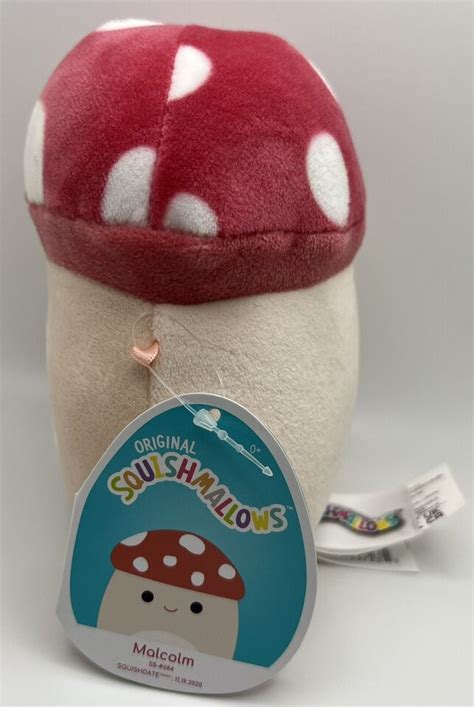 NEW Squishmallows Malcolm Mushroom 5 Plush Kellytoy Toy 2021 Fuzzy Top