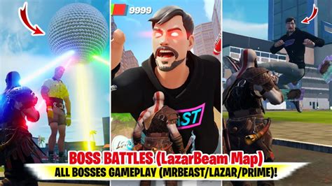 Boss Battles Fortnite Lazarbeam Boss New Lazarbeam Boss Fight