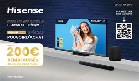 Anti crise fr Offre de Remboursement Hisense Jusquà 200