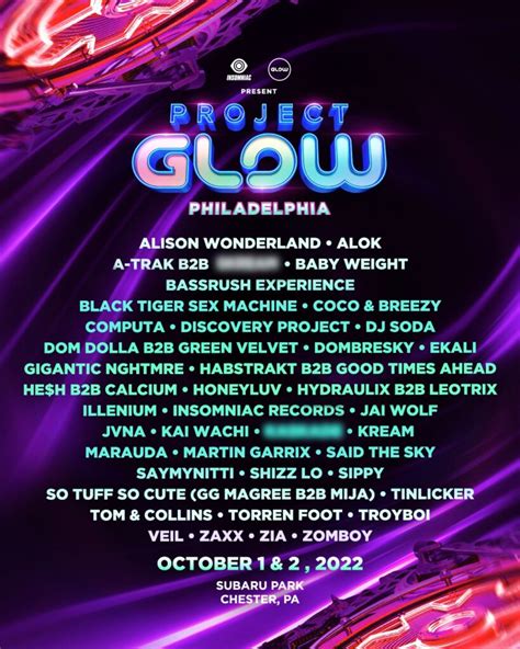 Project Glow Announces Lineup For Philadelphia Debut