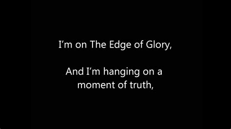 Lady Gaga Edge Of Glory Lyrics Youtube