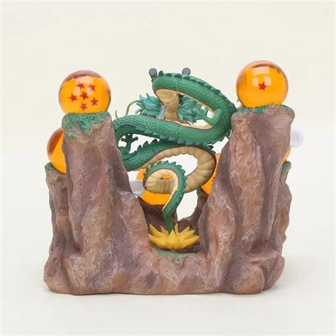 Luminária Estátua Diorama Shenlong e Esferas do Dragão Dragon Ball