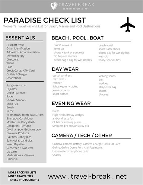 Women's Beach Packing List + Planning Guide • TravelBreak