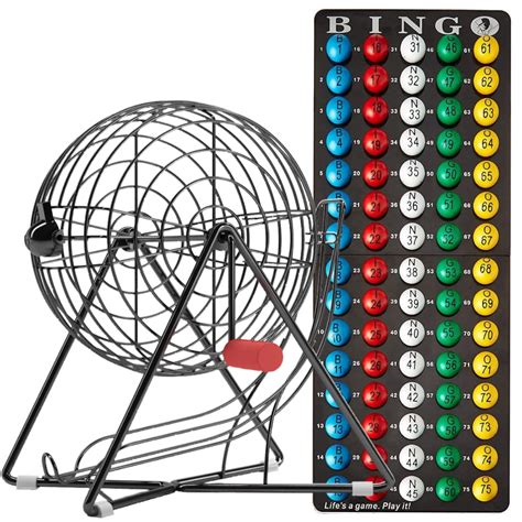 Mr Chips 11 Inch Tall Professional Bingo Set With Steel Bingo Cage