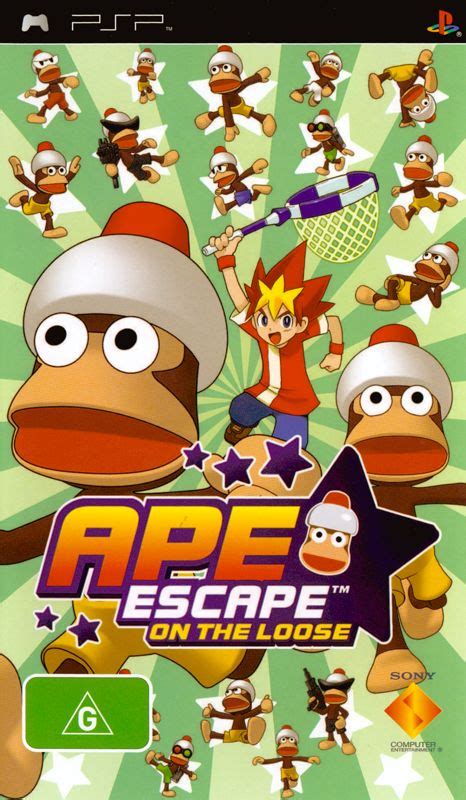 Ape Escape On The Loose 2005 PSP Box Cover Art MobyGames