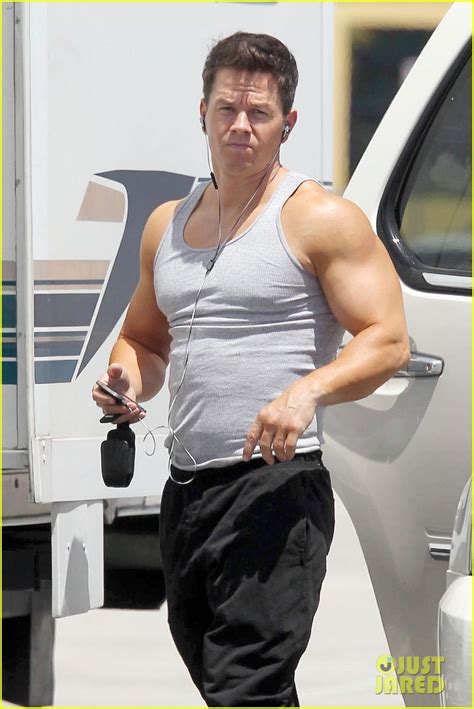 Mark Wahlberg Shirtless Break Between Scenes Photo Dwayne