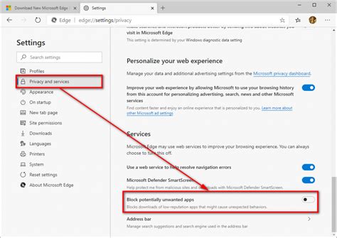 How To Turn Onoff Potentially Unwanted App Protection In Microsoft Edge