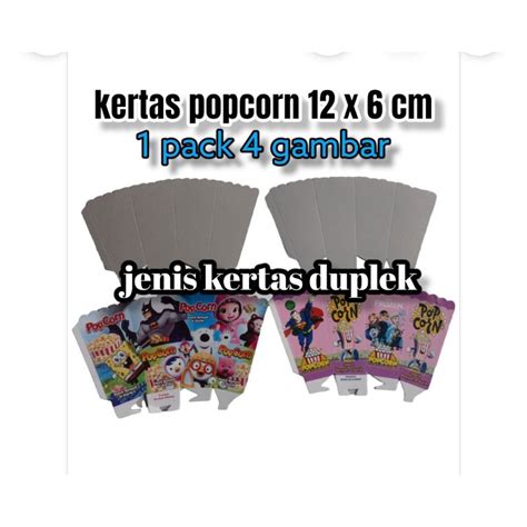 Jual Kertas Popcorn 12x6 Cm Kotak Popcorn 12x6 Cm Bungkus Popcorn