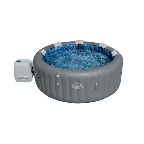 Bestway Lay Z Spa Santorini HydroJet Pro Inflatable Hot Tub With ColorJet LED Lighting For