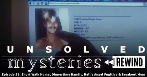 Unsolved Mysteries Rewind Ep25 Short Walk Home Dinnertime Bandit