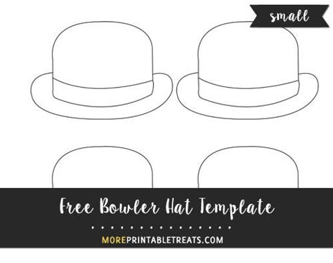 Bowler Hat Template - Small Size for DIY Crafts