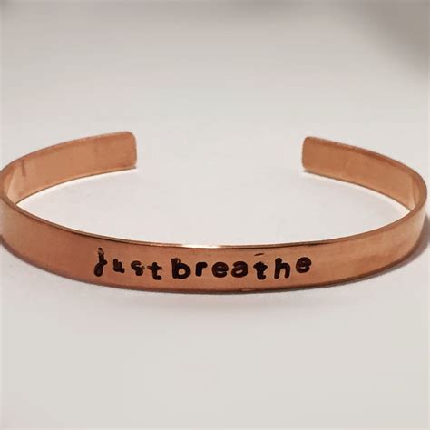 Yoga Jewelry Just Breathe Bracelet Just By Handmadewlovebykcn