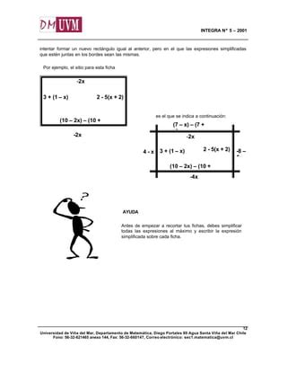 Juego Introduccion Al Algebra PDF