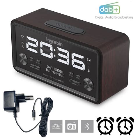 Dijital DAB Radyo Ift Alarml Saat Radyo Al C S Bluetooth Hoparl R Ile