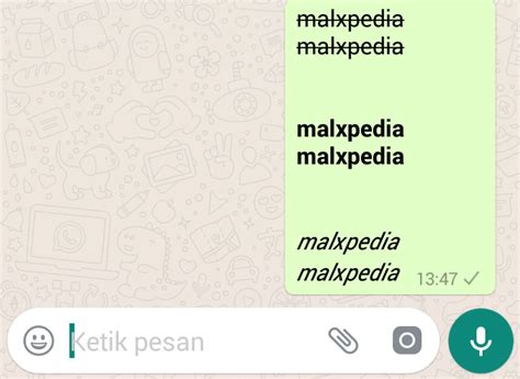 Tutorial Membuat Tulisan Tebal Miring Garis Tengah Di Whatsapp Malxpedia