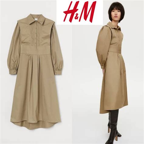 H M Hnm Defined Shoulder Midi Dress Sale Bukan Zara Fesyen Wanita