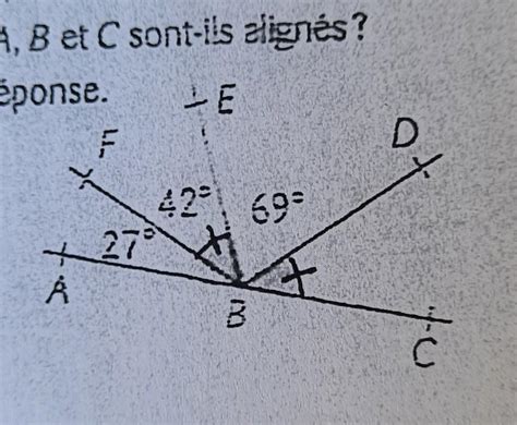 Les points A B et C sont ils alignés Justifier la réponse svppp merci