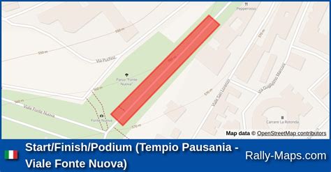 Start Finish Podium Tempio Pausania Viale Fonte Nuova Stage Map