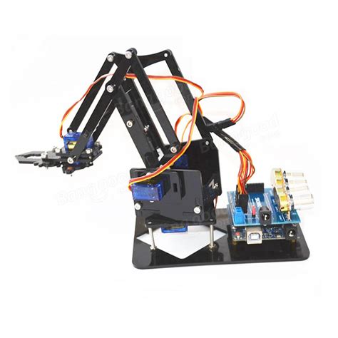 Acrylic Robot Arm Kit Including Arduino Uno Servos