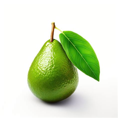 Premium PSD Avocado With Leaf