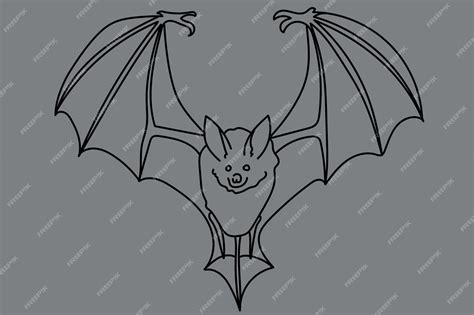 Premium Vector Sketch Bat Line Art