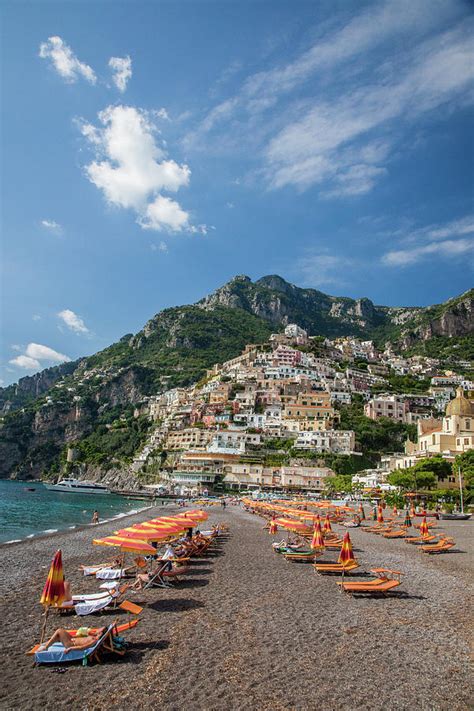 Italy, Positano Beautiful Beach Photograph by Julie Eggers - Fine Art ...