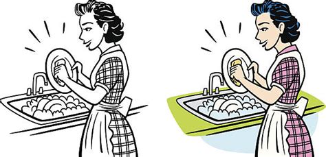 Cartoon Of The Dishwasher Illustrations Royalty Free Vector Graphics And Clip Art Istock