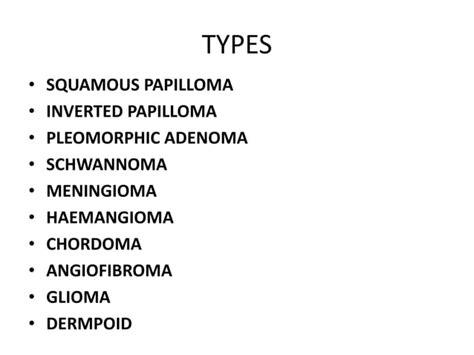 Benign Neoplasm Of Nasal Cavity Ppt