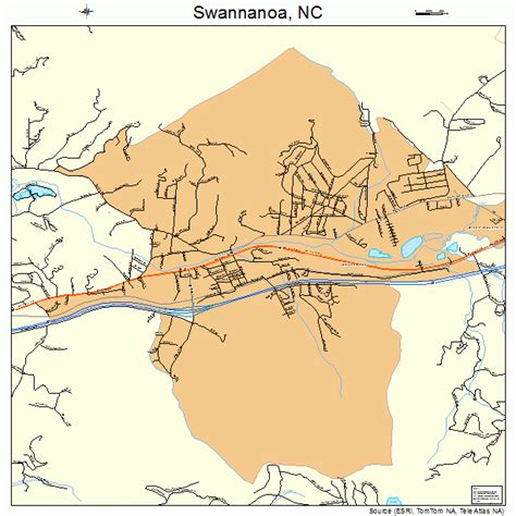 Swannanoa North Carolina Street Map 3766280