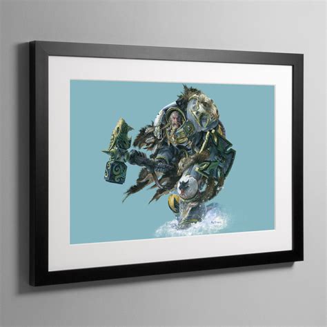wolf guard art print warhammer  collectible warhammer art