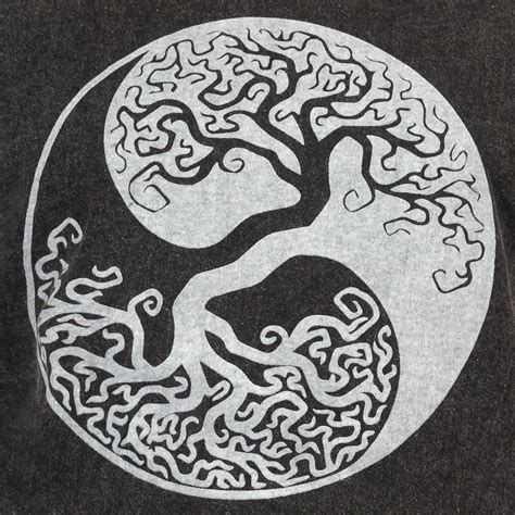 Tree Of Life Ying Yang Wisdom Tree Nepalese Tees Mandala Etsy Uk