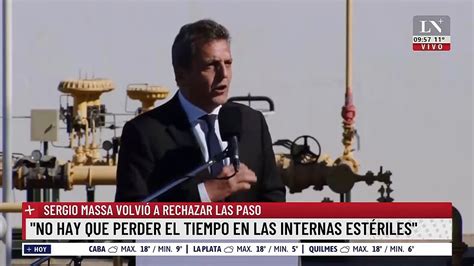 Elecciones 2023 Sergio Massa Volvió A Rechazar Las Paso Youtube