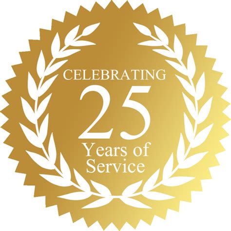 25 Years Of Service Vector