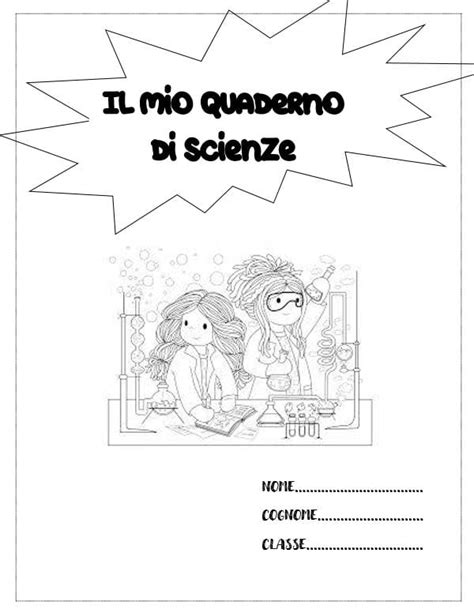 Scienze Colorare Asignatura Caratulas Corso Portadas Ciencia Dibujar