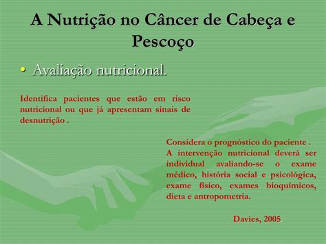 PPT A Nutrição no Câncer de Cabeça e Pescoço PowerPoint Presentation