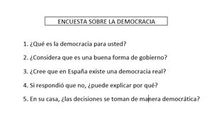 3 Test sobre el vídeo de la Democracia